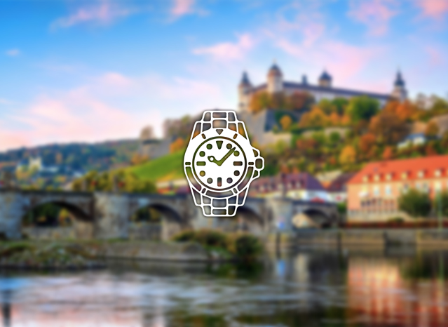 Würzburg mit Blick auf die Alte Mainbrücke und die Festung Marienberg – Symbolfoto für Rolex verkaufen und Ankauf in Würzburg