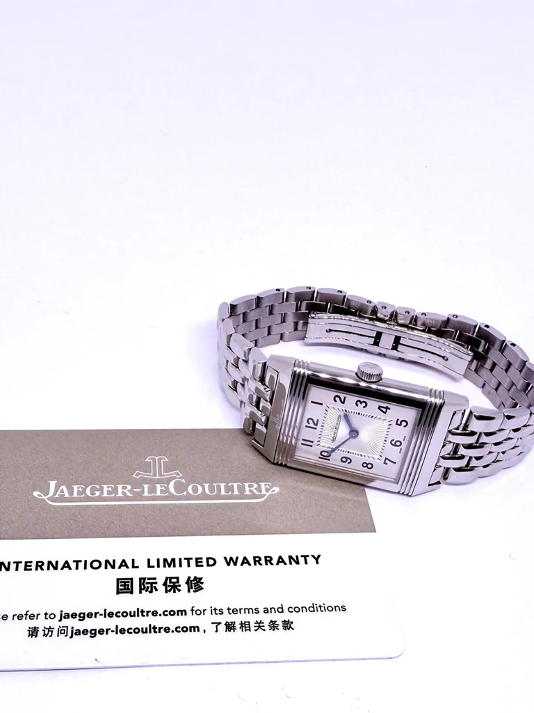 Jaeger LeCoultre Reverso mit Garantiekarte und Herstellerunterlagen für den professionellen Luxusuhrenankauf in Süddeutschland