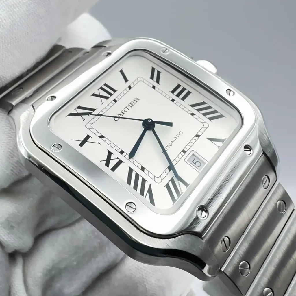 Cartier Santos aus Edelstahl beim Cartier Ankauf in Hamburg