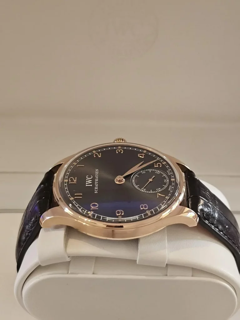 IWC Portugieser in Roségold mit schwarzem Zifferblatt beim IWC Ankauf in Hamburg