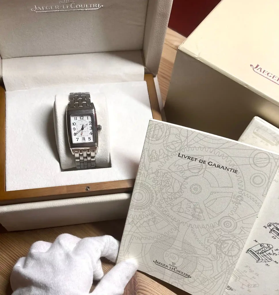Jaeger LeCoultre Reverso mit Originalbox und Papieren beim JLC Ankauf in Hamburg