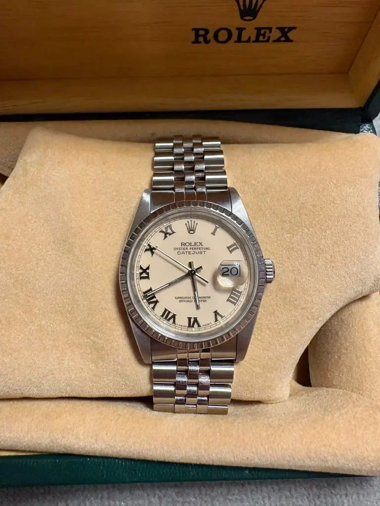 Vintage Rolex Datejust mit Jubilee Armband beim Rolex Ankauf in Hamburg