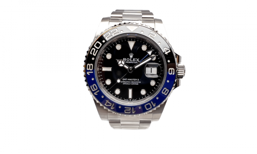 Rolex GMT-Master II gebraucht mit schwarzem Zifferblatt und blau-schwarzer Lünette